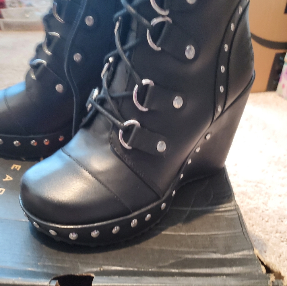 Women Harley Davidson Wedge Boots